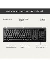 Lenovo Lecoo KW210 Q KABLOSUZ SİYAH KLAVYE MOUSE SET